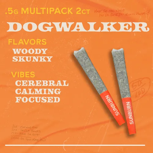 Dogwalker - 2ct Pre Rolls by Sunburn - 1.000g PreRoll