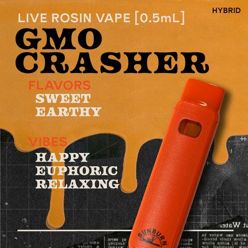 GMO Crasher 0.5g Live Rosin Disposable Vape - 