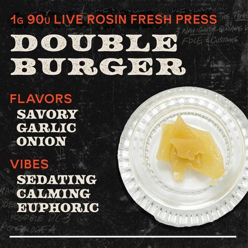 Double Burger 1g Live Rosin Fresh Press Indica - 