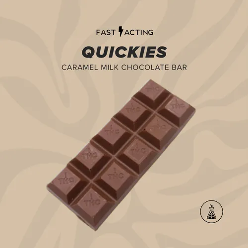 Quickies Caramel Milk Chocolate Bar - 100mg from  product image