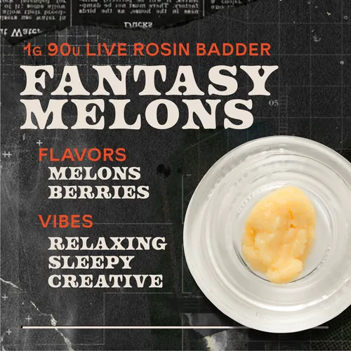 Fantasy Melons Badder 1g Live Rosin Concentrate by Premium Stash - 1.000g Badder
