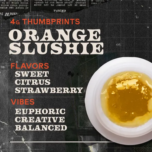 Orange Slushie Live Rosin - 4g Thumbprints Concentrate by Sunburn - 4.000g Live Rosin
