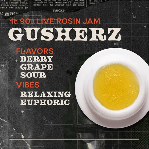 Gusherz Jam 1g Live Rosin Concentrate by Premium Stash - 1.000g Live Rosin
