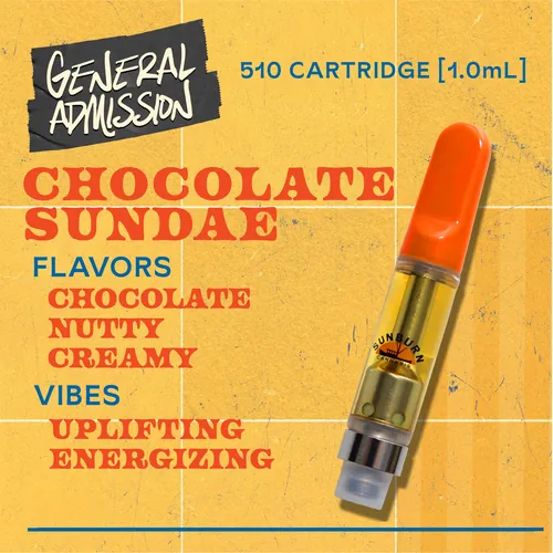 Chocolate Sundae - 1g Distillate Vape Carts by General Admission - 1.000g Cartridge