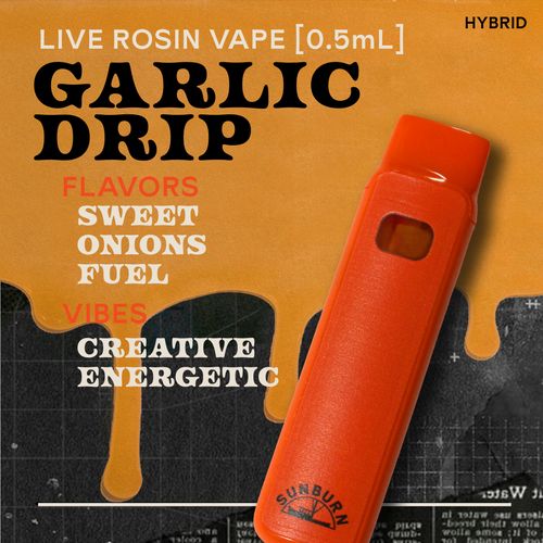 Garlic Drip 0.5g Live Rosin Disposable Vape - 