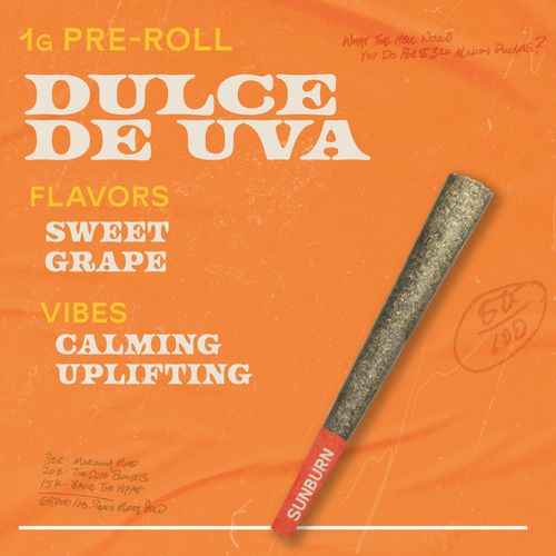 Dulce De Uva 1g Pre Roll Whole Flower Indica - 
