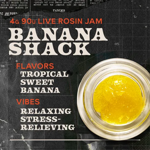 Banana Shack Jam 4g Live Rosin Concentrate by Sunburn - 4.000g Live Rosin
