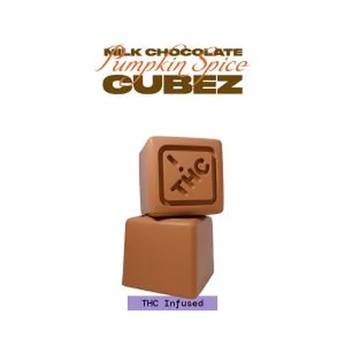 THC Infused Milk Chocolate Cubez  - Pumpkin Spice by The Flowery - 0.100g Chocolate