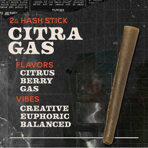 Citra Gas - 2g Hash Sticks Concentrate by Sunburn - 2.000g Hash