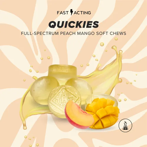 Quickies Full Spectrum Peach Mango Soft Chew 60Mg 6Pk - 