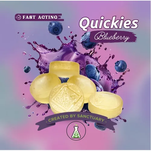 Quickies Full Spectrum. Blueberry Soft Chew 60mg 6pk