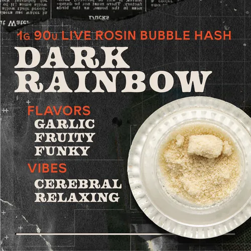 Dark Rainbow - 1g Bubble Hash Concentrate by Sunburn - 1.000g Bubble Hash