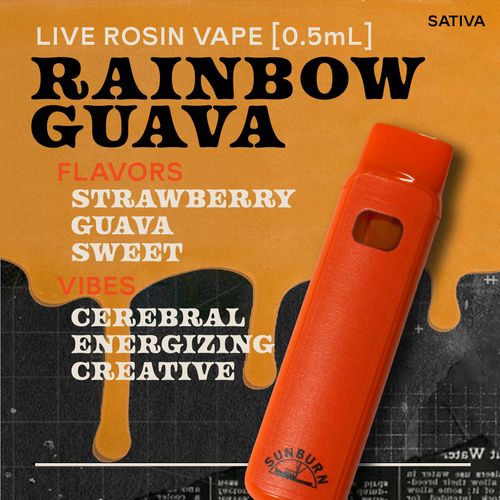 Rainbow Guava 0.5g Live Rosin Disposable Vape - 