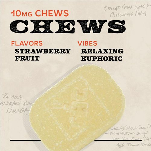 Strawberry 100mg 10pk Chews Hybrid - 
