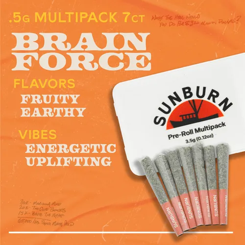 Brain Force - 7ct Pre Rolls by Sunburn - 3.500g PreRoll