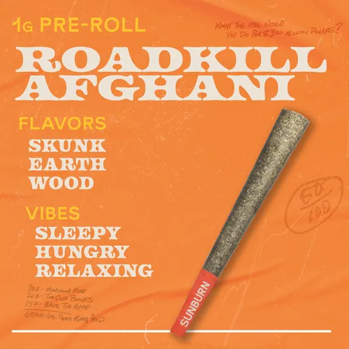 Roadkill Afghani - 1g Pre Rolls