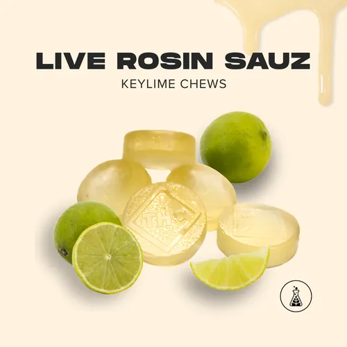 Live Rosin Sauz Key Lime Chews 100Mg 10Pk - 