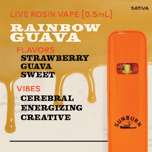 Rainbow Guava 0.5g Live Rosin Disposable Vape - 