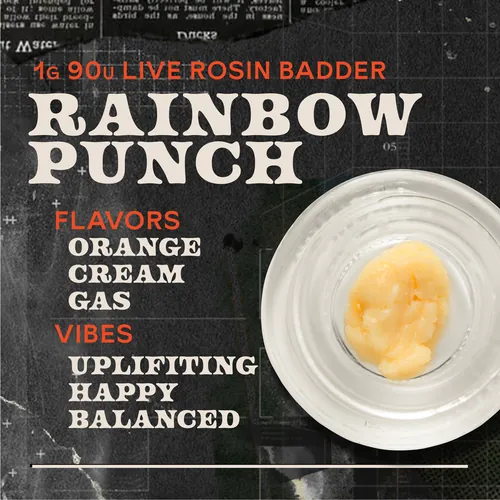 Rainbow Punch Badder 1g Live Rosin Concentrate