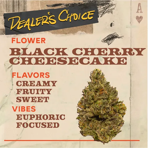 Black Cherry Cheesecake - 3.5g Flower by Dealer's Choice - 3.500g Whole