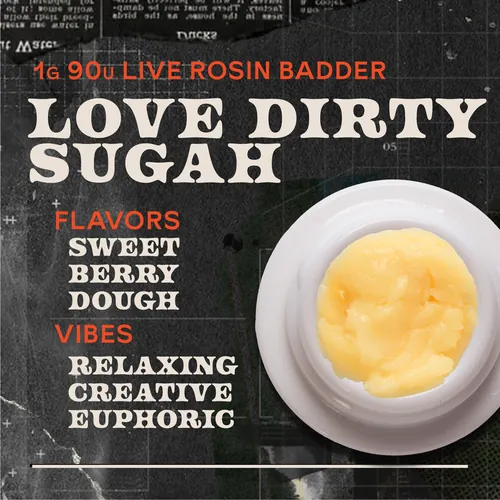 Love Dirty Sugah Badder 1g Live Rosin Concentrate by Premium Stash - 1.000g Badder