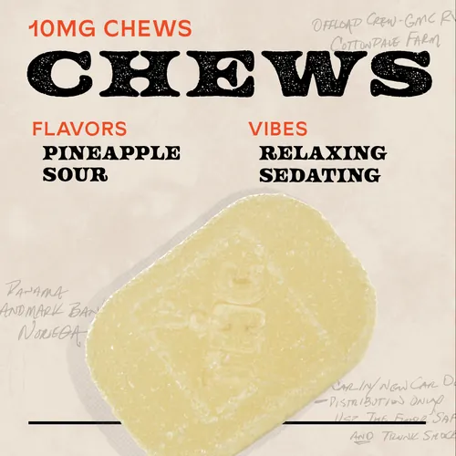 Pineapple 100mg 10pk Chews Hybrid - 