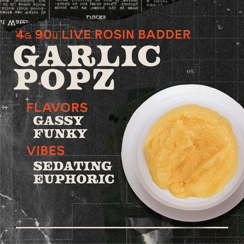 Garlic Popz Badder 4g Live Rosin Concentrate from  product image