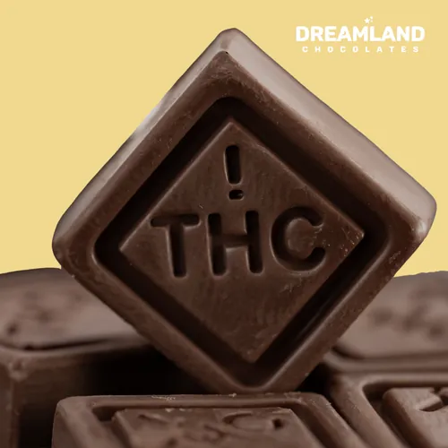 Dreamland Banana Dark Chocolate Squares 10pcs from  product image