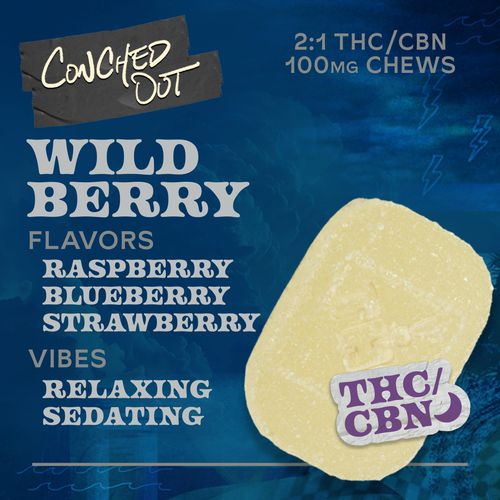 Wildberry 2:1 THC:CBN 100mg THC Chews CBN - 
