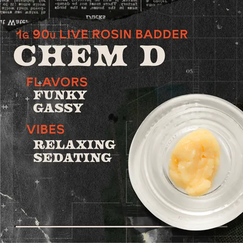 image of Chem D Badder 1g Live Rosin Concentrate