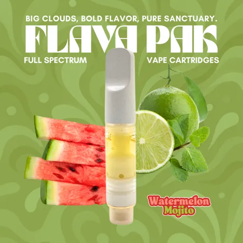 0.5G Full Spectrum Flava Pak Vape - Watermelon Mojito (Frosted Jungle) - 