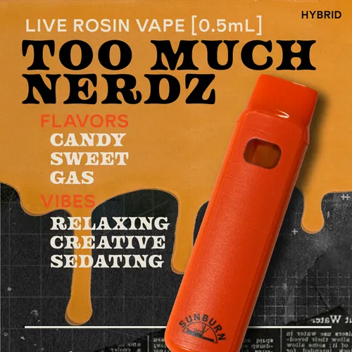 Too Much Nerdz 0.5g Live Rosin Disposable Vape - 
