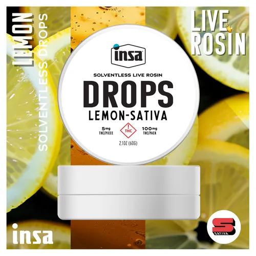 Solventless Live Rosin Drops/Chew - Lemon - 100mg from  product image