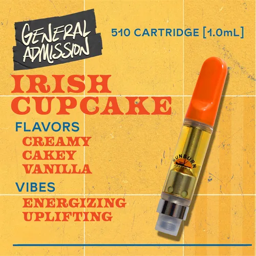 Irish Cupcake - 1g Distillate Vape Carts by General Admission - 1.000g Cartridge