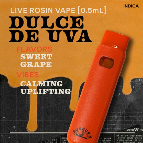 Dulce De Uva 0.5g Live Rosin Disposable Vape - 