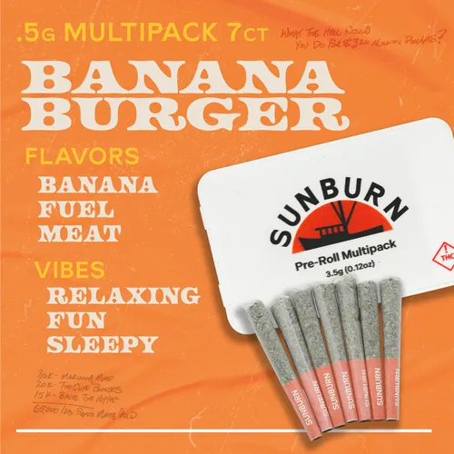 Banana Burger - 7ct Pre Rolls by Sunburn - 3.500g PreRoll