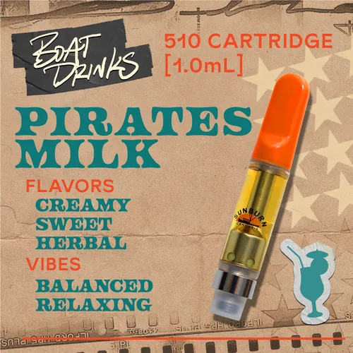Pirate's Milk - 1g Distillate Vape Carts