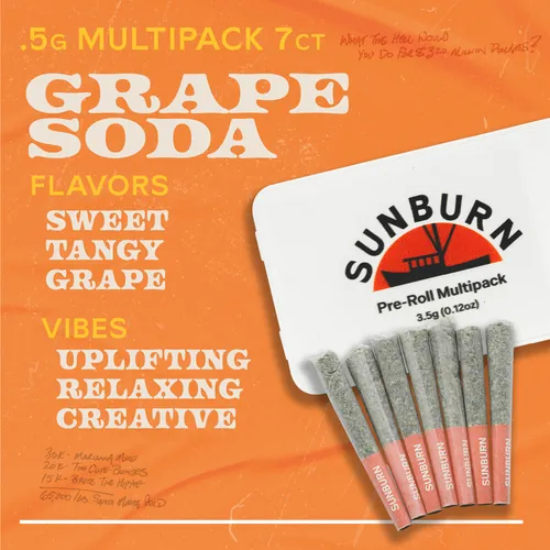 Grape Soda - 7ct Pre Rolls by Sunburn - 3.500g PreRoll