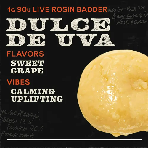 Dulce De Uva 1g Live Rosin Badder Indica - 