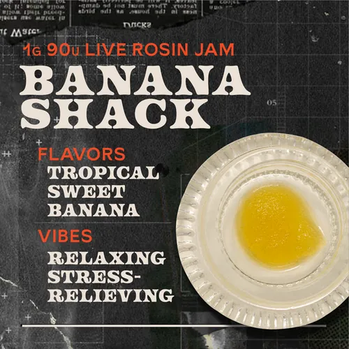 Banana Shack Jam 1g Live Rosin Concentrate by Premium Stash - 1.000g Live Rosin