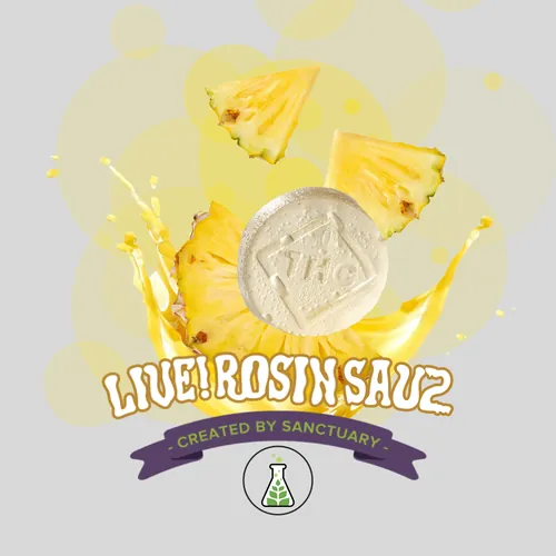 Live Rosin Sauz Pinaple Chews 100mg 10pk
