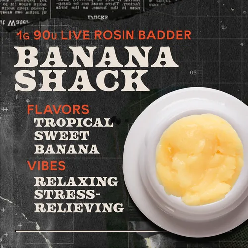 Banana Shack Badder 1g Live Rosin Concentrate by Premium Stash - 1.000g Badder