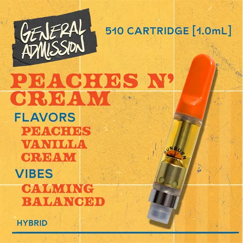Peaches n Cream - 1g Distillate Vape Carts