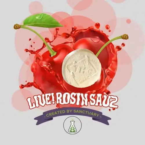 Cherry  Live Rosin Sauz Chews -  cannabis product