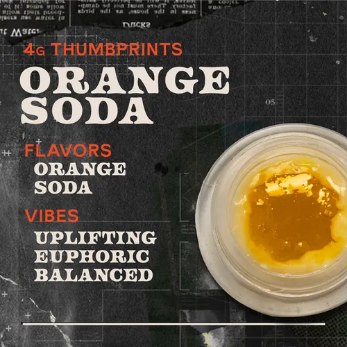 Orange Soda Live Rosin - 4g Thumbprints Concentrate