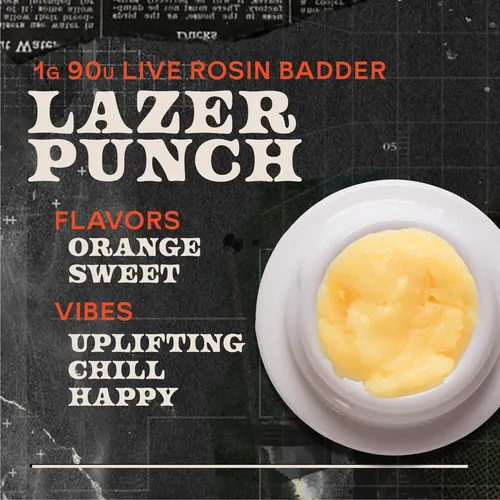 Lazer Punch 1g Live Rosin Concentrate by Premium Stash - 1.000g Live Rosin
