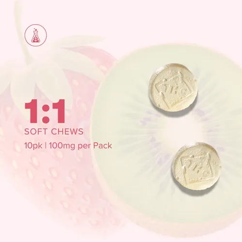 Full Spectrum 1:1 Strawberry Kiwi Soft Chews - 10 Pack | 100mg from  product image
