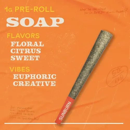 Soap 1g Pre Roll Whole Flower Sativa - 