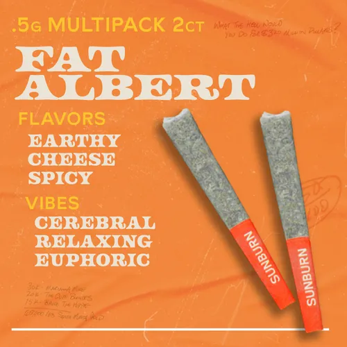 Fat Albert 2ct Pre Rolls Whole Flower Hybrid - 