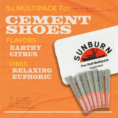 Cement Shoes - 7ct Pre Rolls by Sunburn - 3.500g PreRoll